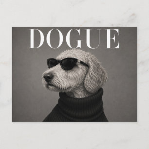 Labradoodle Luxury Fashion Dog Portrait Postcard