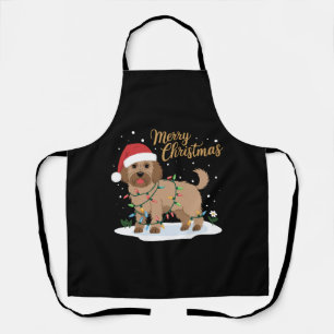 Labradoodle Merry Christmas Funny Xmas Dog Lover Apron