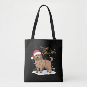 Labradoodle Merry Christmas Funny Xmas Dog Lover Tote Bag