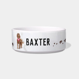 Labradoodle Personalised Dog Bowl