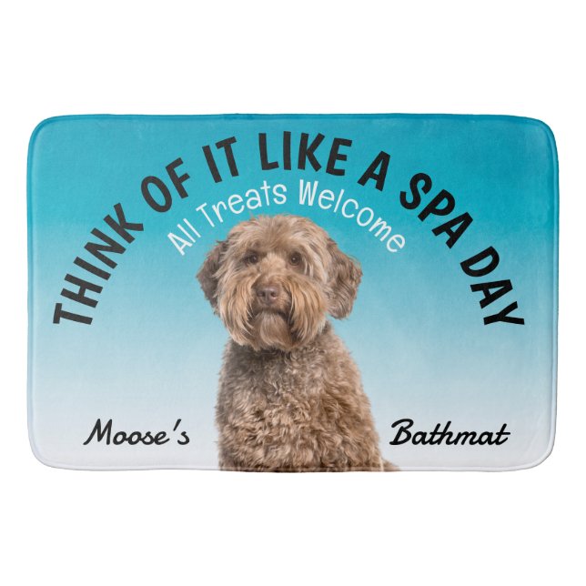 Labradoodle Personalised Dog Lover  Bath Mat (Front)
