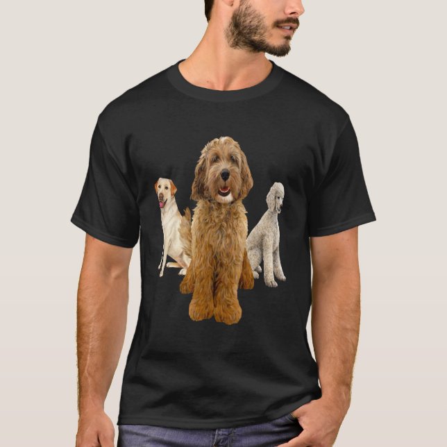Labradoodle Pet Owner Full Image Design T-Shirt (Front)