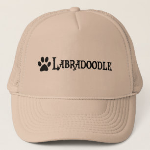 Labradoodle (pirate style w/ pawprint) trucker hat
