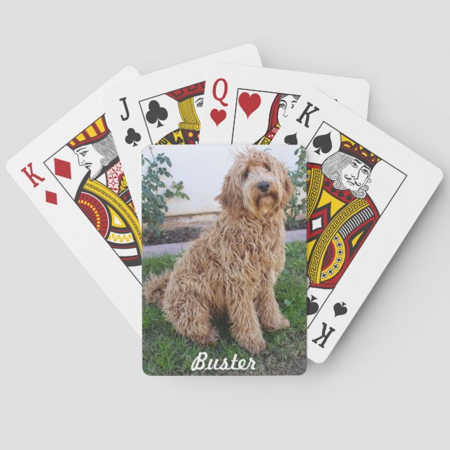 Labradoodle Puppy Dog Playing Cards (Back)