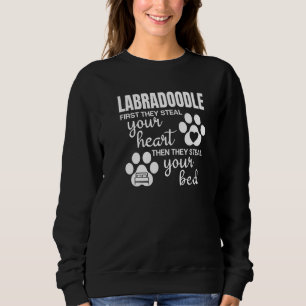 Labradoodle Quote Dog Paw Print Sweatshirt