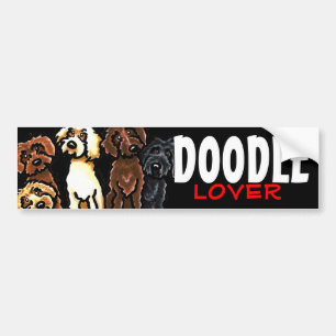 Labradoodle Rainbow Doodle Lover Bumper Sticker
