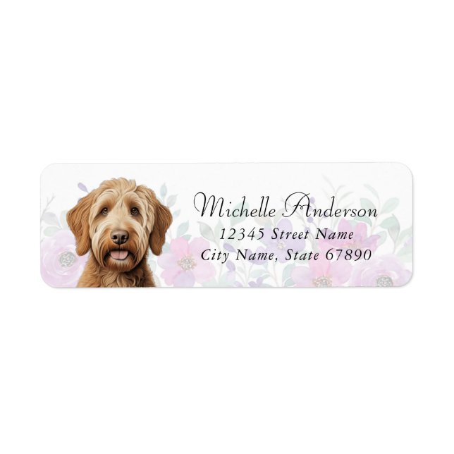Labradoodle Return Address Labels (Front)