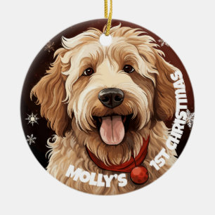 Labradoodle’s First Christmas Ceramic Tree Decoration