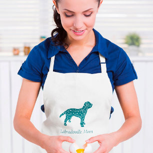 Labradoodle Traits Mum In Aqua Green  Standard Apron