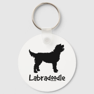 Labradoodle w/ Cool Text Key Ring