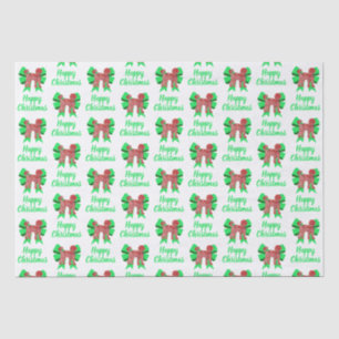 Labradoodle White Christmas Dog & Green Bow Tissue Paper