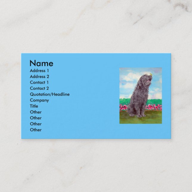 Labradoodle with Butterfly Business Cards (Front)