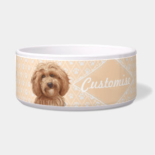 ©LabraDoodleFriends Dog Labradoodle Bowl peach