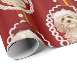 ©LabraDoodleFriends Dog Labradoodle wrapping red Paper