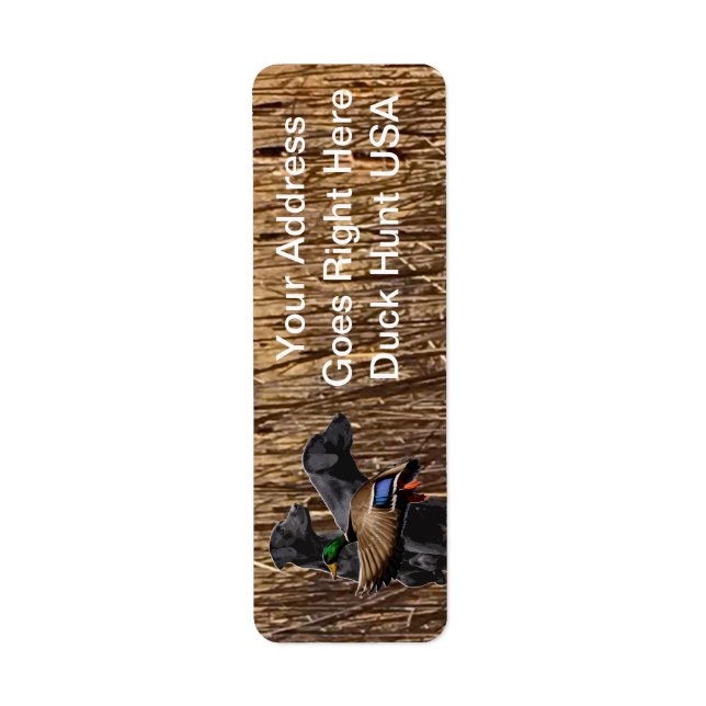 Labrador Address Labels, Duck Hunting Address (Front)