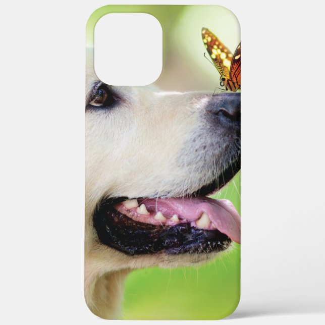Labrador And Butterfly Throw Pillow Case-Mate iPhone Case (Back)