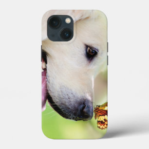 Labrador And Butterfly Throw Pillow iPhone 13 Mini Case