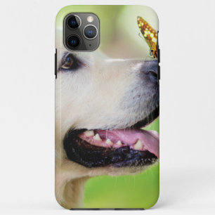 Labrador And Butterfly Throw Pillow iPhone 11 Pro Max Case