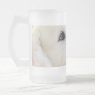 Labrador And Butterfly Throw Pillow Frosted Glass Beer Mug