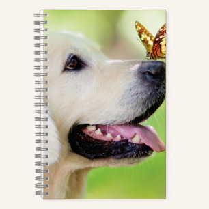 Labrador And Butterfly Throw Pillow Notebook