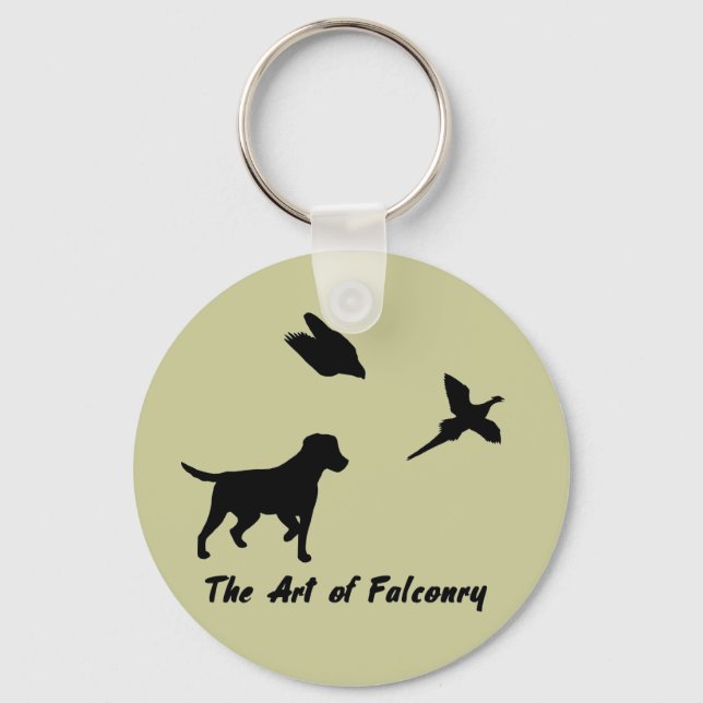 Labrador and Falconry Key Ring (Front)