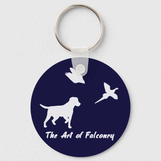 Labrador and Falconry Key Ring (Front)