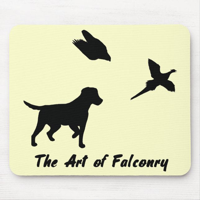 Labrador and Falconry Mouse Mat (Front)