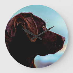 Labrador at Dusk Large Clock