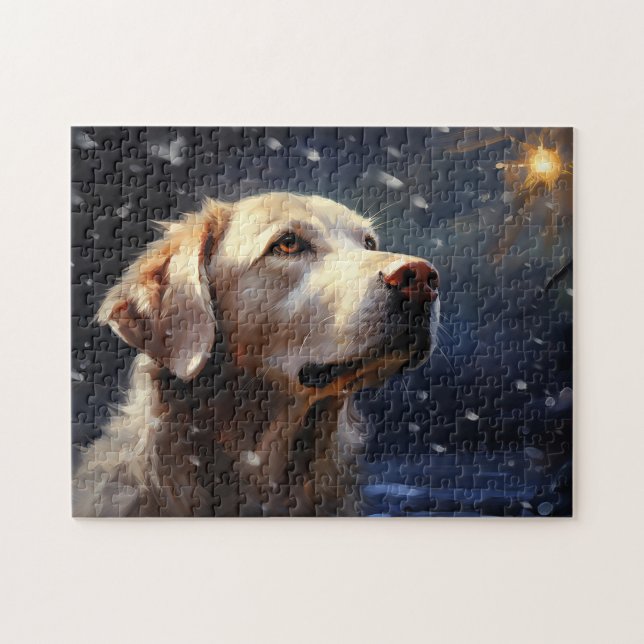 Labrador at night jigsaw puzzle (Horizontal)