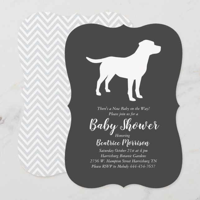 Labrador Baby Shower Gender Neutral Lab Invitation (Front/Back)