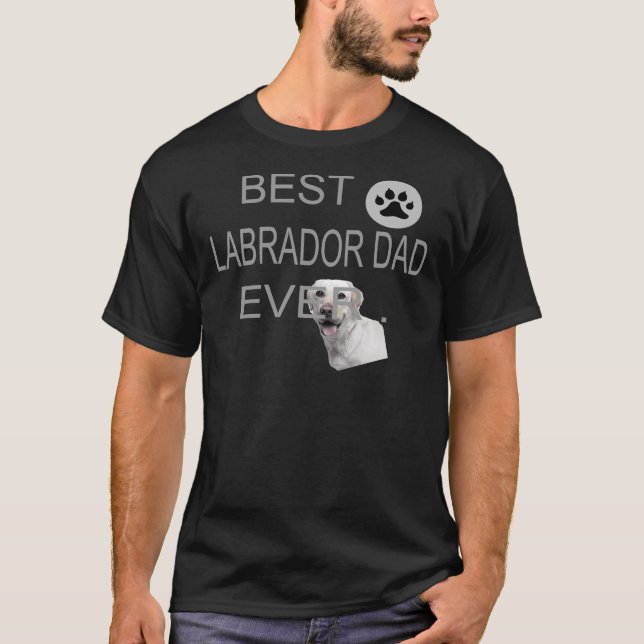 Labrador Best Dad Labrador Retriever T-Shirt (Front)