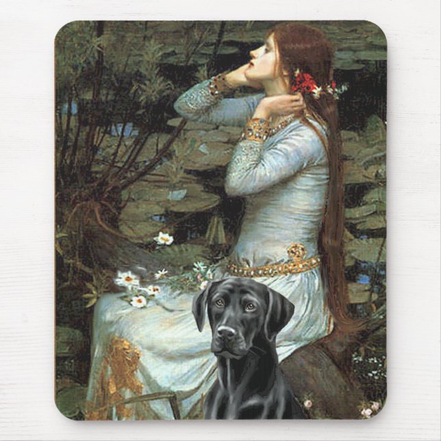 Labrador (black 1) - Ophelia Mouse Mat (Front)