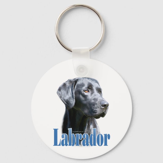 Labrador (black) Name Key Ring (Front)