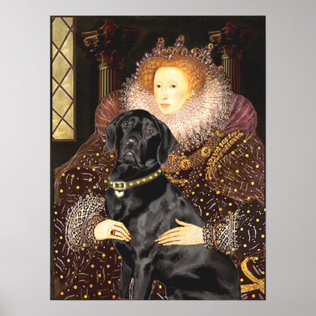 Labrador (black) - Queen Poster (Front)