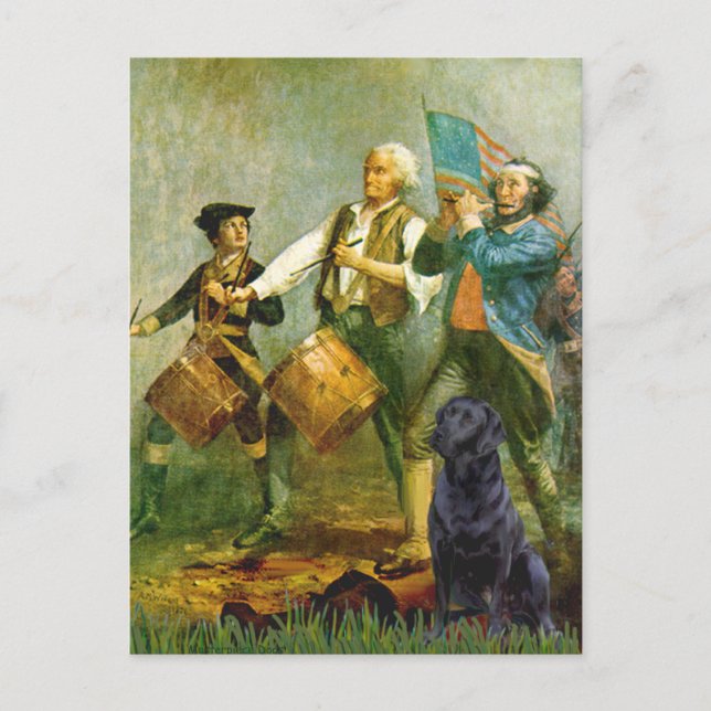 Labrador (black) - Spirit of &apos;76 Postcard (Front)