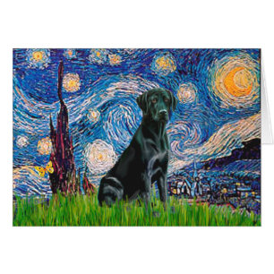 Labrador (black) - Starry Night