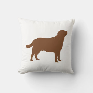 Labrador Brown Silhouette Standing Lab Cushion