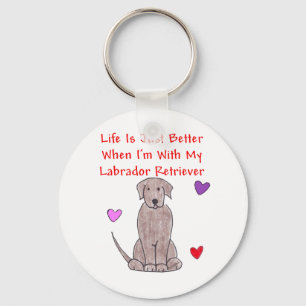 Labrador Chocolate Life Is Just Better Keychain