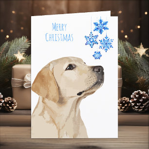Labrador Christmas Card Yellow Labrador