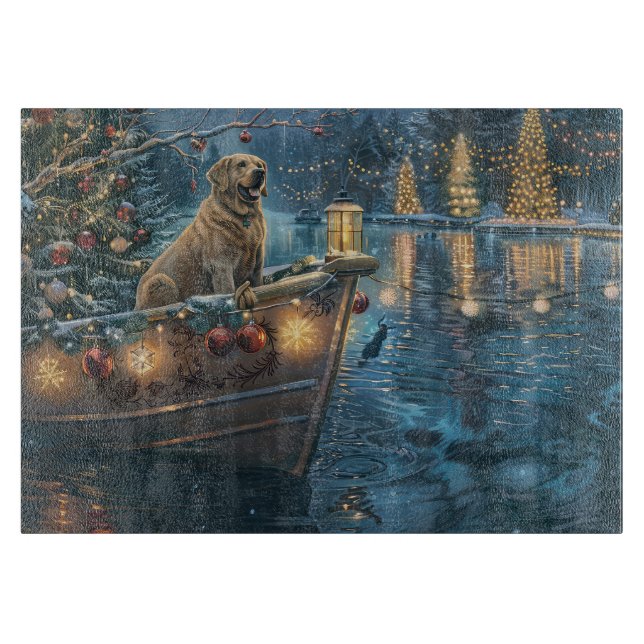 Labrador Christmas Festive Voyage Cutting Board (Front)