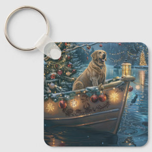 Labrador Christmas Festive Voyage Key Ring