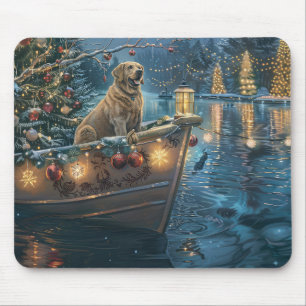 Labrador Christmas Festive Voyage Mouse Mat