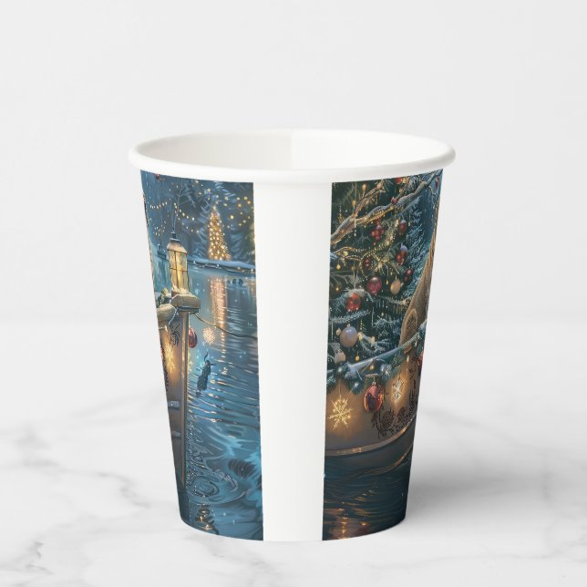 Labrador Christmas Festive Voyage Paper Cups (Left)