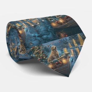 Labrador Christmas Festive Voyage Tie