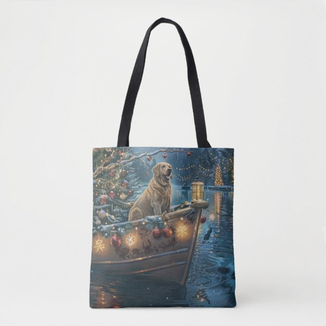 Labrador Christmas Festive Voyage Tote Bag (Front)