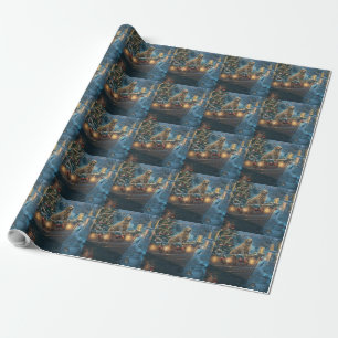 Labrador Christmas Festive Voyage Wrapping Paper