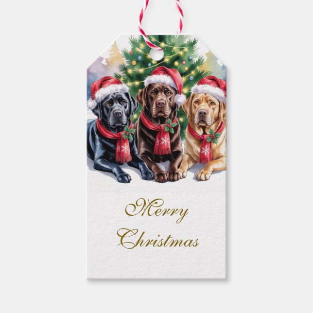 Labrador Christmas Gift Tag (Front)