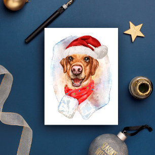 Labrador Christmas Gifts For Dogs Lovers Holiday Postcard