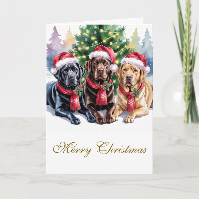 Labrador Christmas Greeting Card (Front)