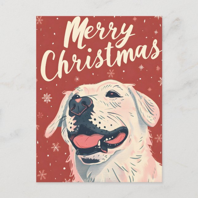 Labrador Christmas Holiday Postcard (Front)